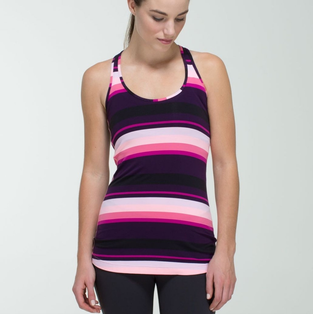 Lululemon Cool Racerback Assorted Stripe Size 2